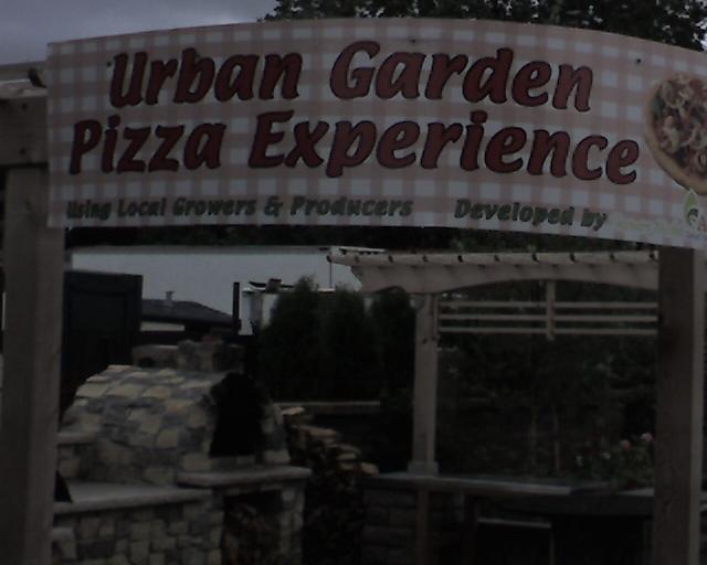 Urban Garden Pizza Experience Sign
